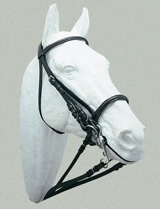 CABEZADA MONTAR CUERO D/RIE. NEGRO